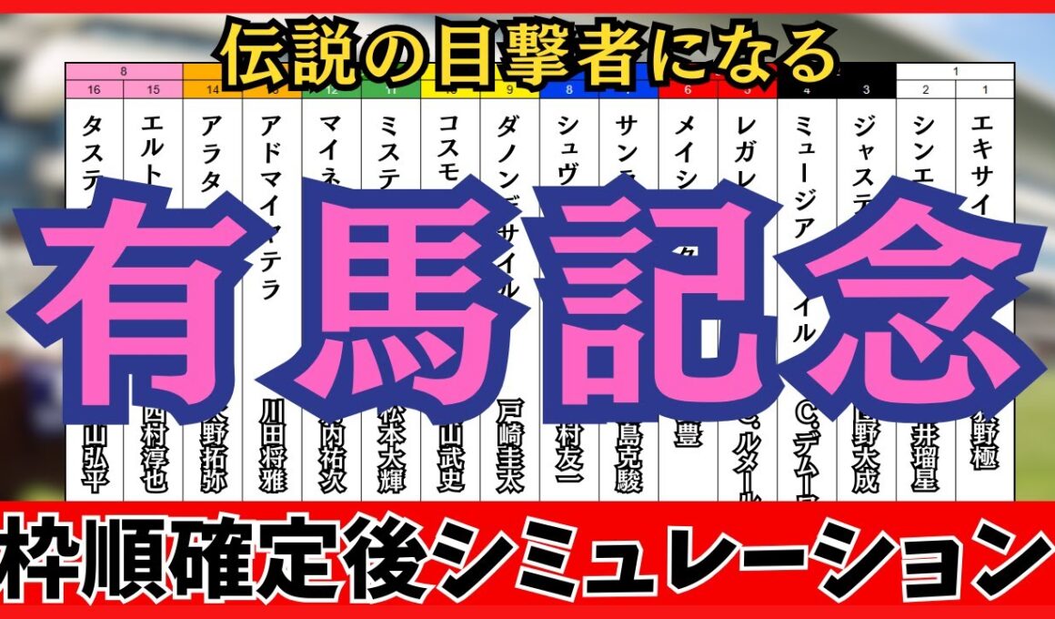 【有馬記念2025】枠順確定後シミュレーション ファンが選んだ夢の対決 ダノンデサイルは5枠9番、レガレイラは3枠5番に確定