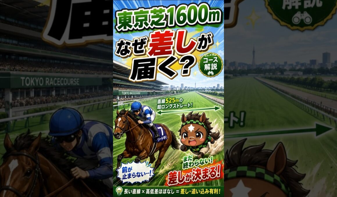 【コース解説】東京芝1600mはなぜ差しが届く？長い直線だけじゃない理由 #競馬予想 #競馬 #東京芝1600m #コース解説 #ヴィクトリアマイル #安田記念
