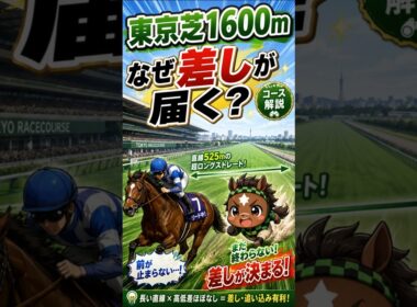 【コース解説】東京芝1600mはなぜ差しが届く？長い直線だけじゃない理由 #競馬予想 #競馬 #東京芝1600m #コース解説 #ヴィクトリアマイル #安田記念
