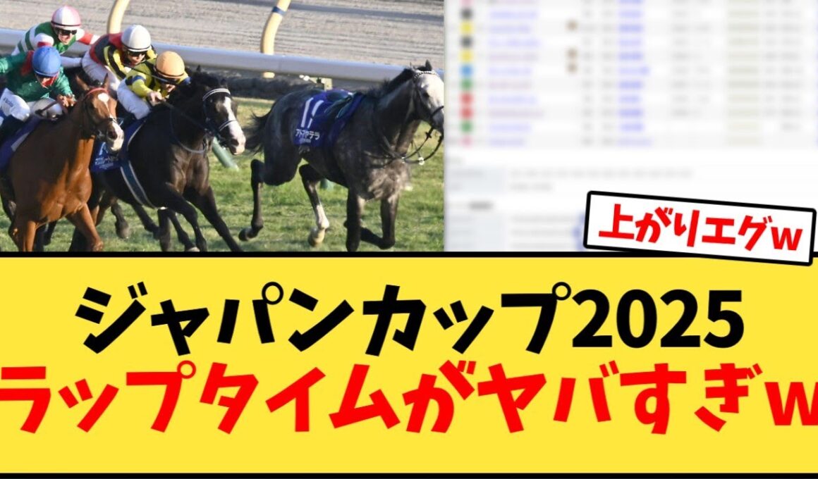 【ジャパンカップ2025】ＪＣのラップタイムがとんでもないと話題にｗ【競馬反応集】