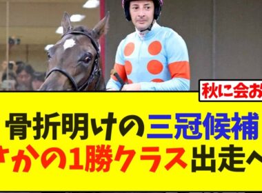 骨折明けの三冠候補まさかの1勝クラス出走へ…【競馬】