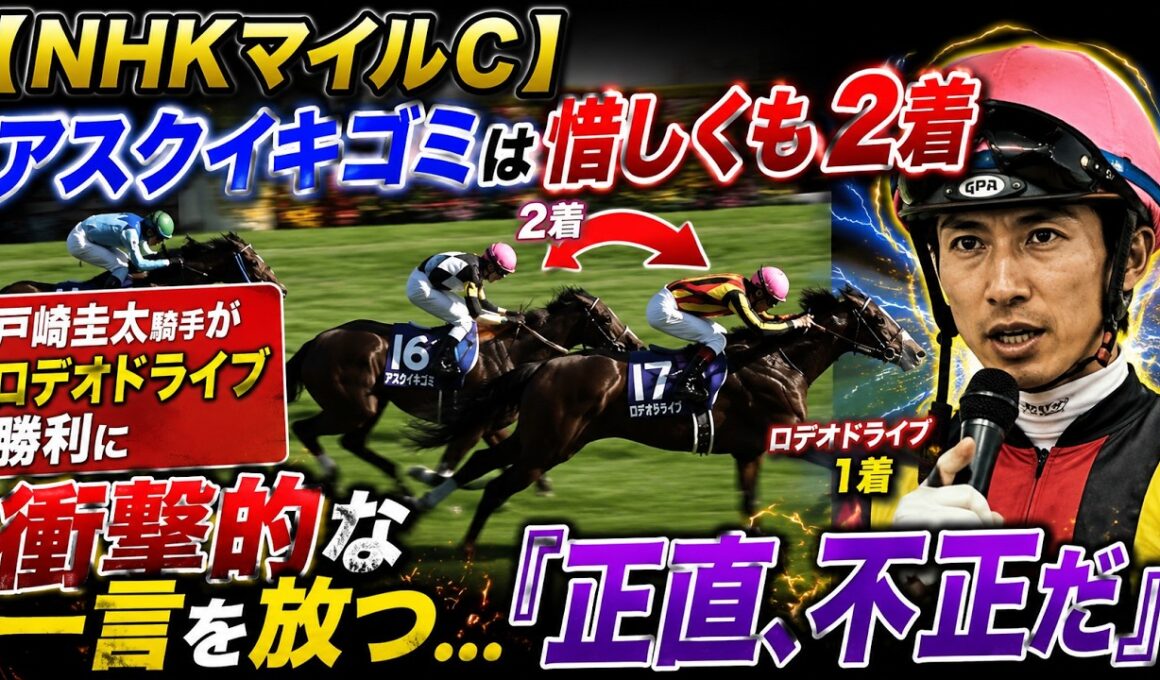 【ＮＨＫマイルＣ】アスクイキゴミは惜しくも２着  戸崎圭太騎手がロデオドライブ勝利に衝撃的な一言を放つ…レーン騎手は決勝線手前で10連打「正直、不正だ」