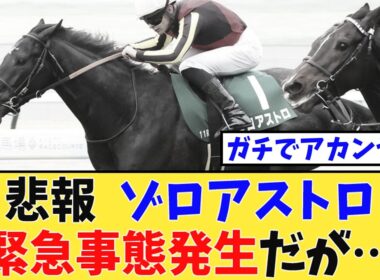 【悲報】ゾロアストロ、緊急事態発生で日本ダービーを回避だが…