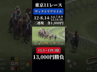 【競馬】ヴィクトリアマイル！本命エンブロイダリー軸の三連複13,000円勝負！#競馬 #ギャンブル #パチンコ #スロット #shortvideo #shorts #short