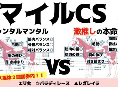 【マイルチャンピオンシップ2025】ジャンタルマンタルは良いとしてアスコリピチェーノどうした…？？【馬体評価】
