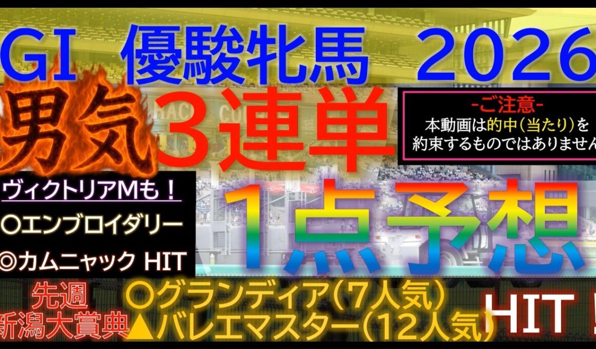 先週大穴12人気HIT！【男気1点】優駿牝馬（オークス）2026～究極3連単1点絞り理論 #競馬 #競馬予想 #優駿牝馬 #オークス #優駿牝馬2026 #オークス2026 #スターアニス #jra