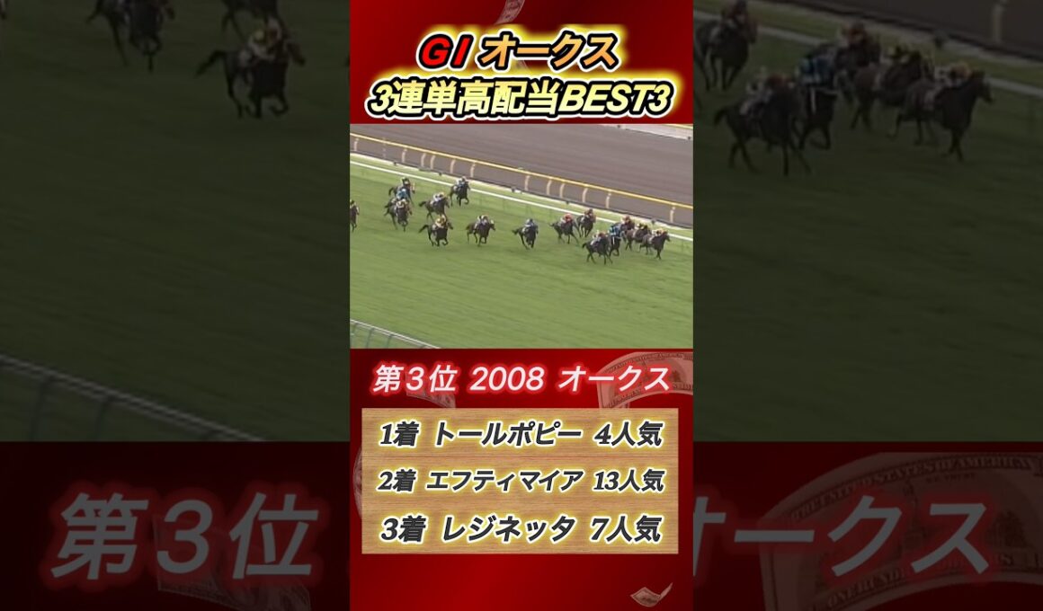 オークス3連単高配当ランキングBEST3！　#競馬  #オークス  #3連単  #GI  #東京競馬場  #shorts