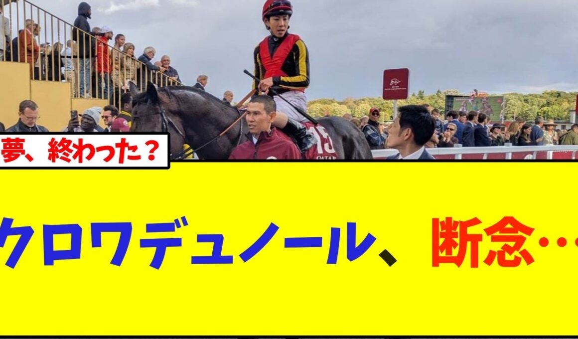 クロワデュノール、今年は断念か…と話題に【競馬】