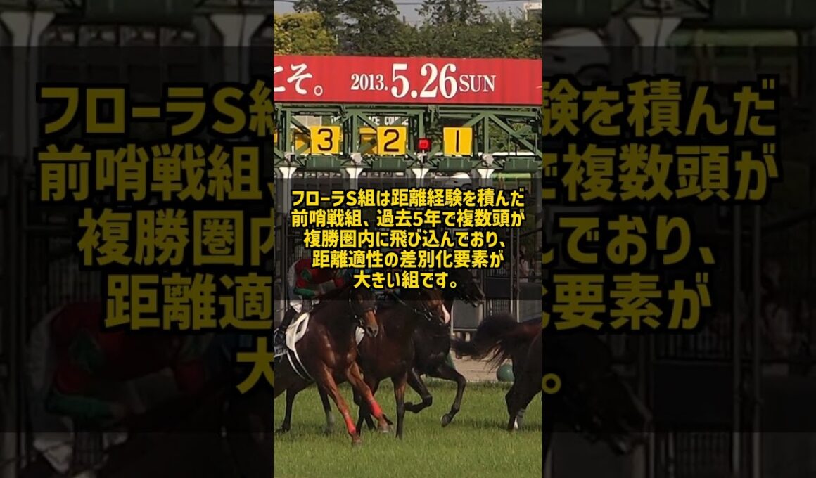 オークスで本当に強いのは桜花賞組 それともフローラS組 過去5年の前走別データ #Shorts