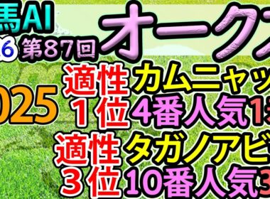 競馬AI【オークス2026】完全オリジナルデータ・ラップ解析とAI分析模倣シート【ヨルゲンセンの競馬】