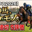 🎯【オークス2026】最終追い切りS評価！CW時計で覚醒したバケモノ級の穴馬