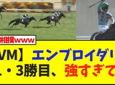 【VM】エンブロイダリーG1・3勝目、強すぎて草【ヴィクトリアマイル】