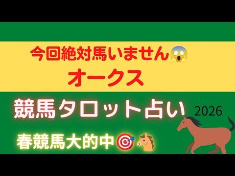 【波乱の予感⚡】オークス、“絶対視できる馬”がいない…😱🔮【競馬タロット占い】