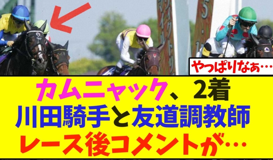 【VM】カムニャック、2着川田騎手と友道調教師レース後コメントが…【ヴィクトリアマイル】