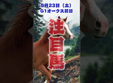 g1優駿牝馬オークス前日　中央競馬予想　5月23日　注目馬#shorts