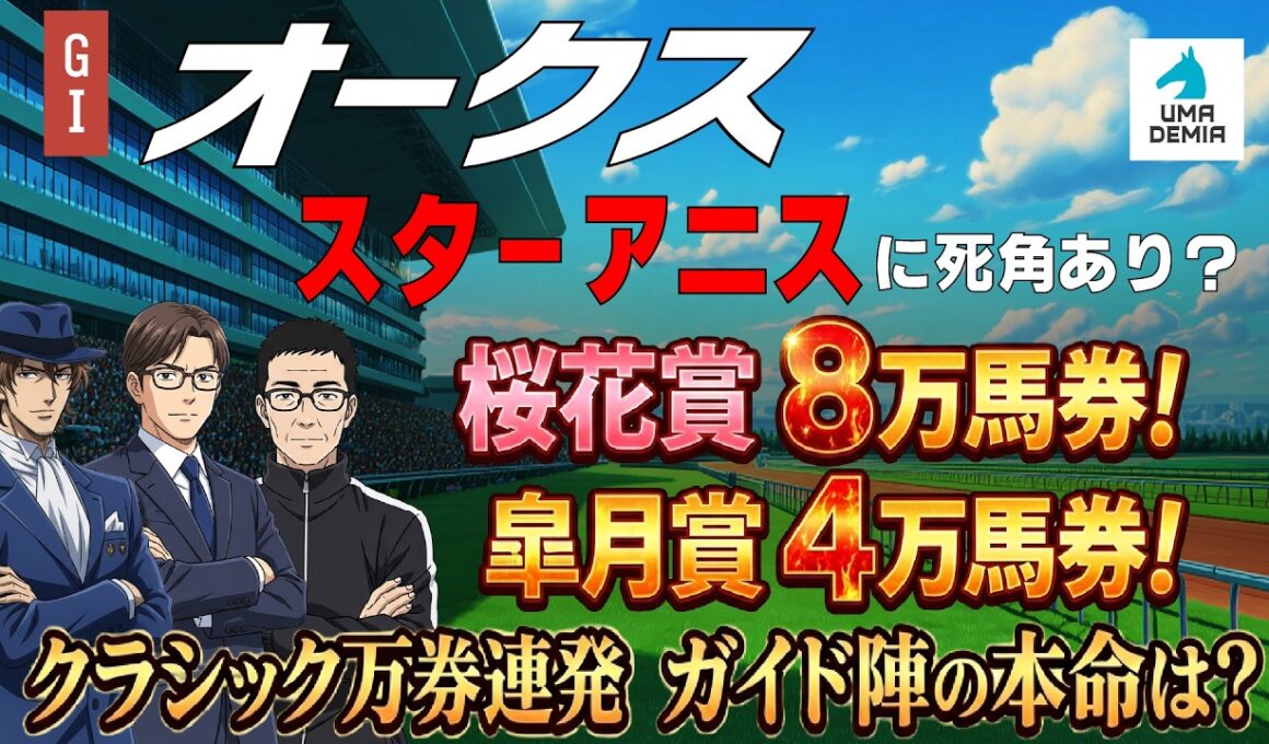 【2026オークス】スターアニスに死角あり？桜花賞8万馬券！皐月賞4万馬券！クラシックで万券連発、ウマデミアガイド陣の本命は？