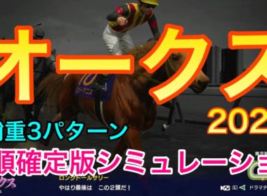 オークス2026 枠順確定版シミュレーション 《稍重3パターン》【 競馬予想 】【 優駿牝馬2026 予想 】