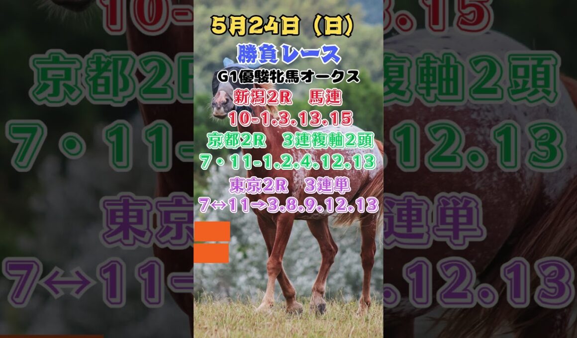 g1優駿牝馬オークス当日　中央競馬勝負レース　5月24日#shorts