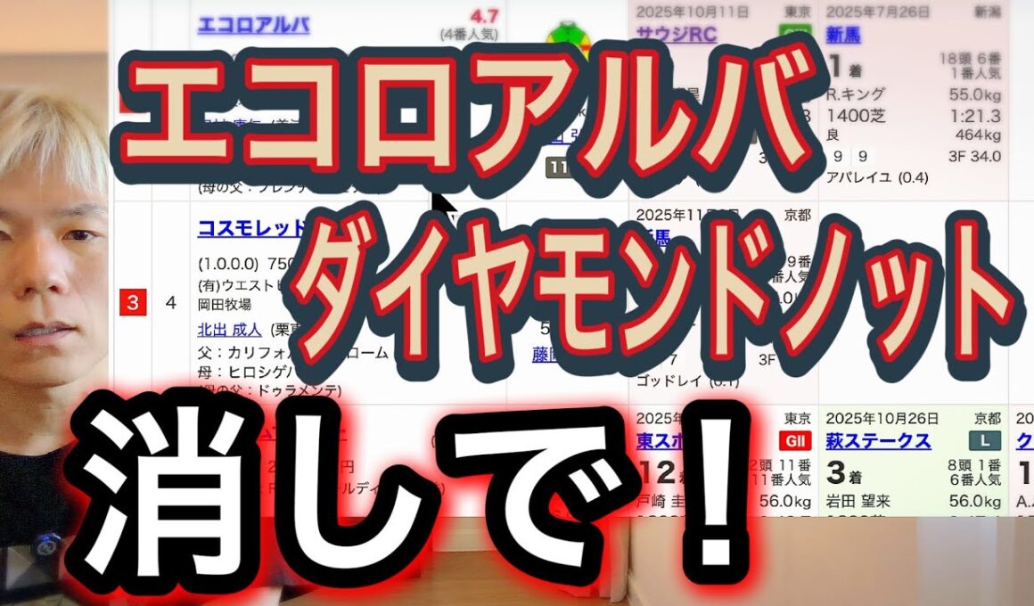 【朝日杯FS競馬予想】消し馬2頭と絶対買うべき馬3頭