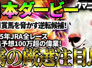 【日本ダービー2026】皐月賞馬を脅かす逆転候補！2025年JRA全レース先出予想76万超のプラス収支を達成！プロ予想MAXランキング1位・霧の厳選注目馬＆評価が難しい馬を特別公開！