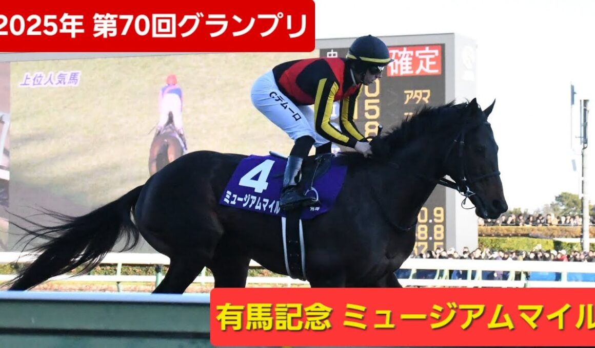 【現地映像】2025年第70回グランプリ有馬記念（G1）優勝馬ミュージアムマイル号