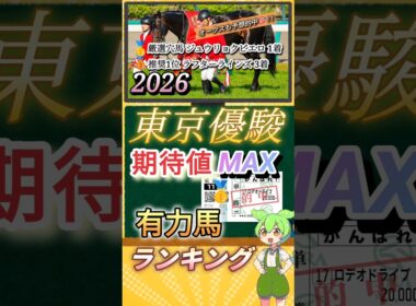 日本ダービー 期待値MAX有力馬ランキング 2026年