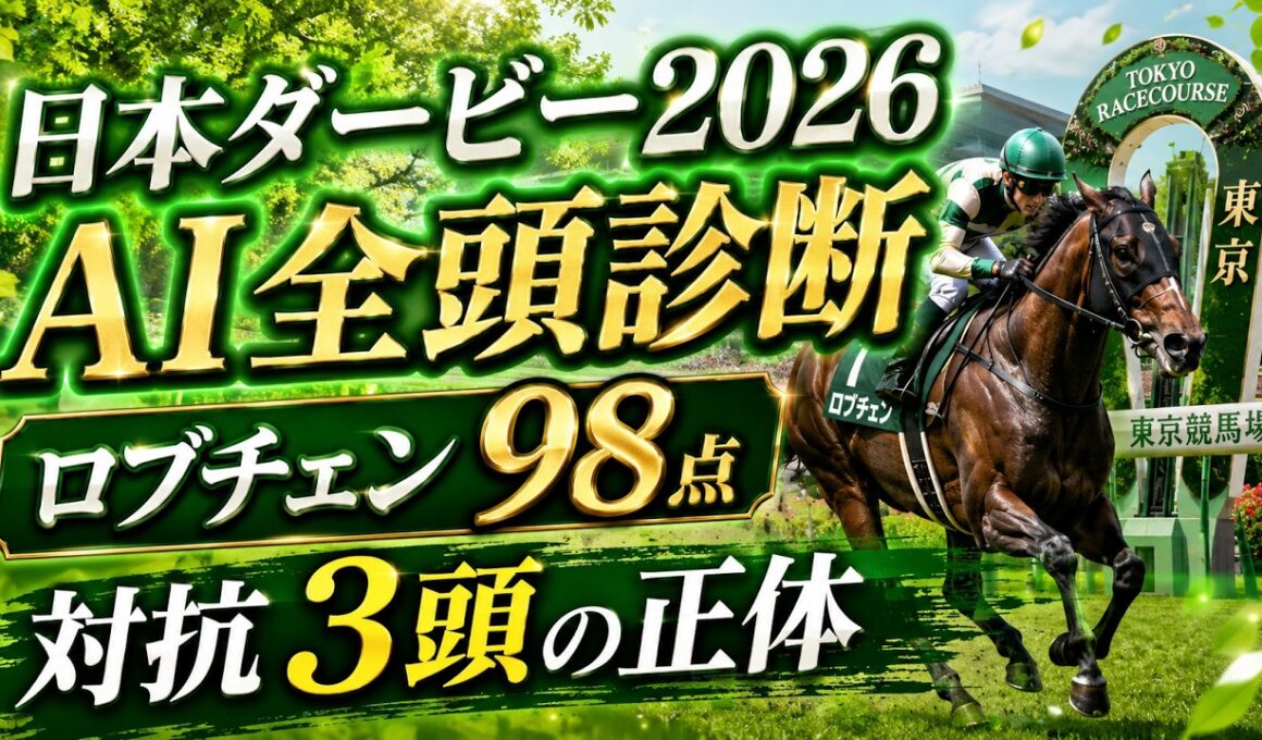 【日本ダービー2026 AI全頭診断】皐月賞圧勝ロブチェン98点 対抗3頭の正体は