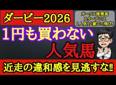 【日本ダービー2026】危険な人気馬！ロブチェンやリアライズシリウス、ゴーイントゥスカイの中で不安材料によって一番飛びそうなのはあの馬！
