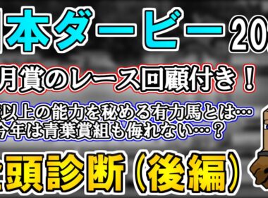 【日本ダービー2026 全頭診断(後編)】皐月賞のラップは絶妙だった！？本命候補の相次ぐ回避や頓挫に涙が止まらない ～血統×タイム分析×レース回顧で見る全頭診断～【リュウタロウ/競馬Vtuber】