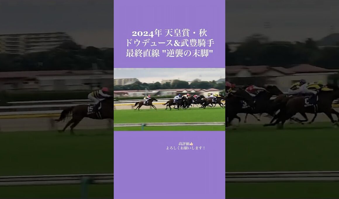 現地最前CAM ドウデュース&武豊騎手 天皇賞・秋 衝撃の最終直線！"逆襲の末脚"