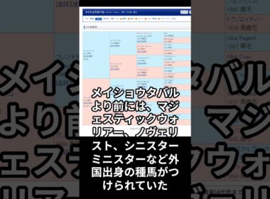 【天皇賞秋 血統調査】メイショウタバル編