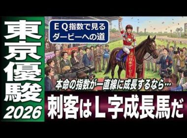 東京優駿（日本ダービー）2026　Ｇ１ＥＱ指数解析　あの大本命は一直線の成長型　ならば刺客はＬ字型成長馬の中にいる！　【計算する血統】No.279
