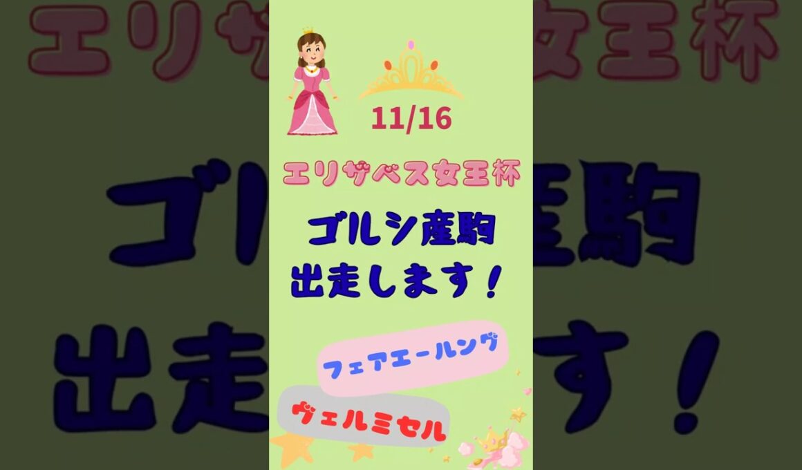 【ゴルシ産駒】エリザベス女王杯【応援】#shorts #競馬 #ゴールドシップ #ゴールドシップ産駒 #ヴェルミセル #フェアエールング#エリザベス女王杯