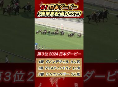 日本ダービー3連単高配当ランキングBEST3！　#競馬  #日本ダービー  #3連単  #GI  #東京競馬場  #shorts