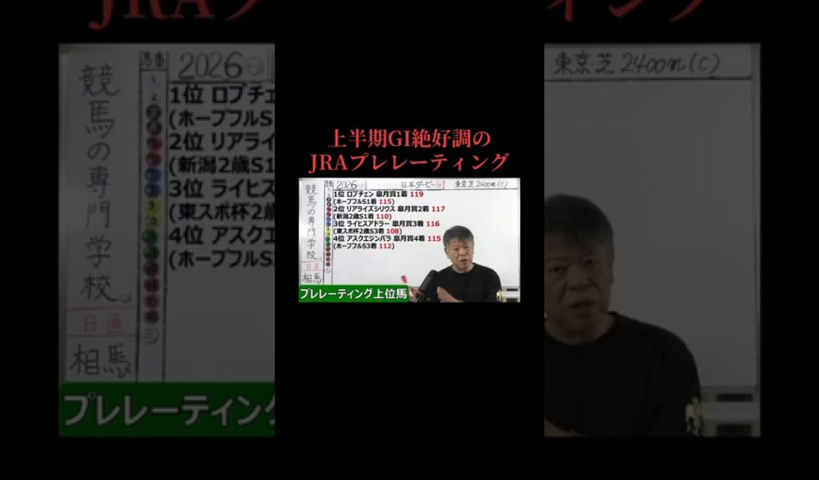 【日本ダービー2026】上半期GⅠ絶好調のJRAプレレーティング  皐月賞組と別路線組