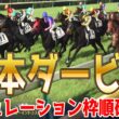 【日本ダービー2026】シミュレーション枠順確定版 皐月賞馬ロブチェンは8枠17番！皐月賞2着馬リアライズシリウスは6枠11番！青葉賞馬ゴーイントゥスカイ＆武豊騎手は7枠14番【競馬予想】