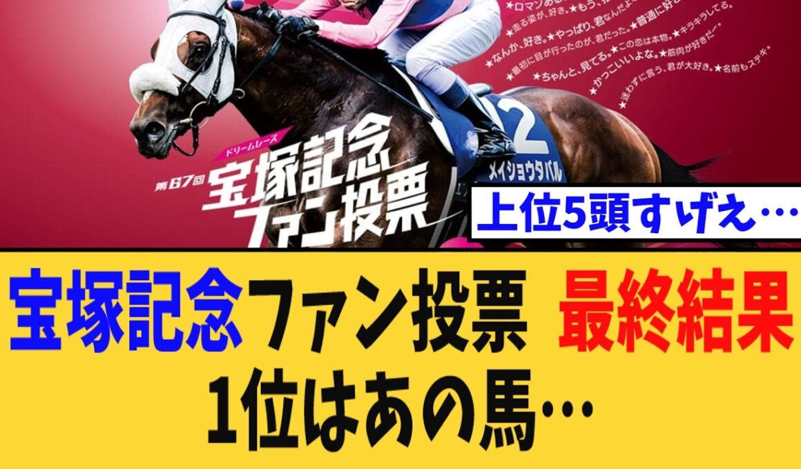 【宝塚記念】ファン投票最終結果発表!!1位はあの馬…【競馬反応集】