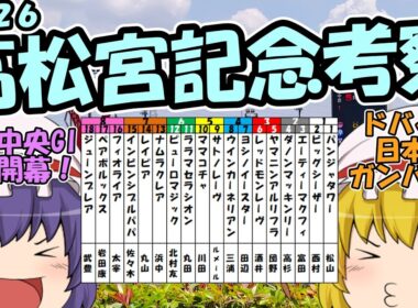 ゆっくり2026高松宮記念考察