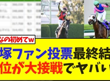 宝塚記念、ファン投票最終結果、上位5頭が大接戦でヤバいw【競馬】