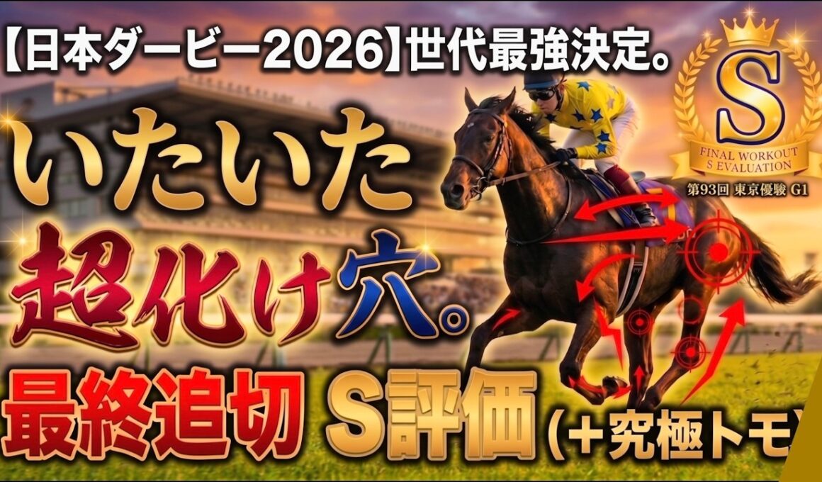 🎯【東京優駿】日本ダービー2026｜最終追い切り評価 完全版‼️全頭評価は意外な結果に⁉️