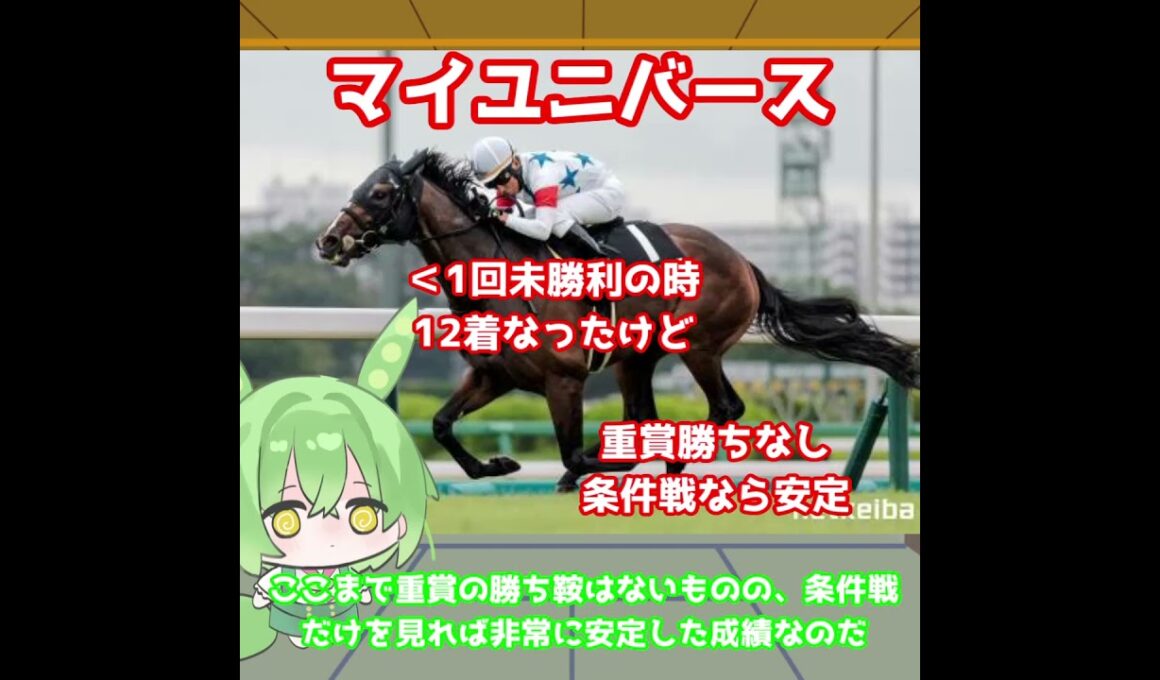 【菊花賞出走馬紹介】マイユニバース　前走は長距離で結果を出す！レジェンドとの邂逅でクラシックの優勝を！【菊花賞2025】#競馬 #ずんだもん #shorts
