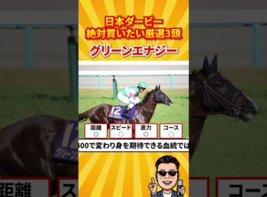 【日本ダービー2026】絶対買いたい厳選3頭#競馬 #競馬予想 #日本ダービー