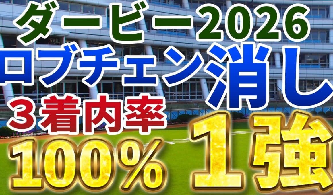 日本ダービー2026【◎絶対軸】公開‼️「ロブチェン」「リアライズシリウス」じゃない‼️圧倒的軸向き、3着以内100％の１強は👀⁉️