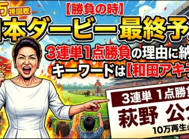 🎯東京優駿【 日本ダービー2026 大荒れ予想 】なぜ「大穴3連単1点」なのか？行き着いたヤバすぎる結論