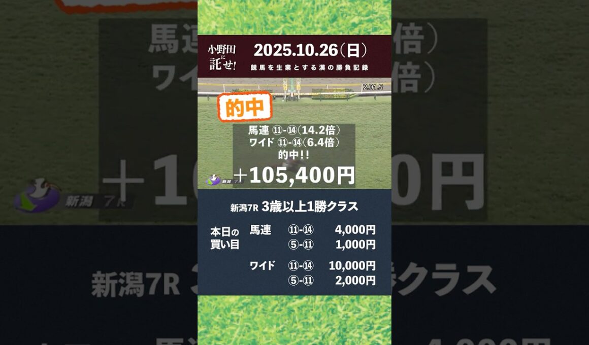馬券師 小野田の「小野田に託せ!!」〜菊花賞の前にひと稼ぎ〜10.26 #競馬 #競馬予想 #馬券必勝法  #競馬youtuber  #馬券投資 #馬券生活 #競馬で勝つには #菊花賞