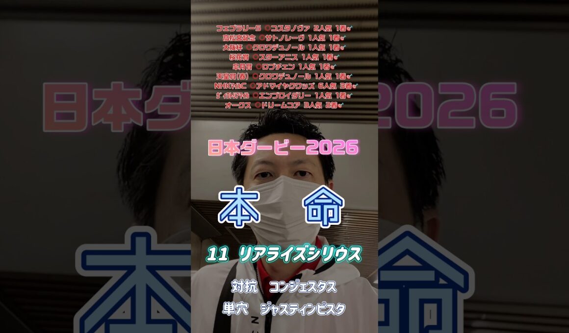 【競馬予想】日本ダービー2026