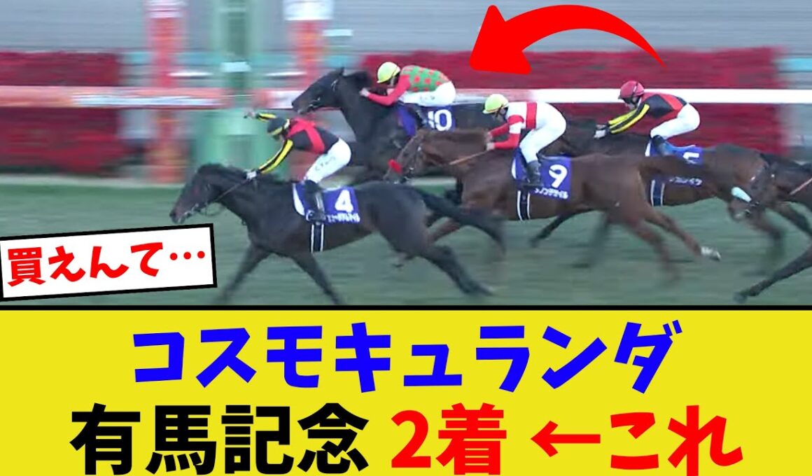 コスモキュランダ、有馬記念2着…【競馬反応集】