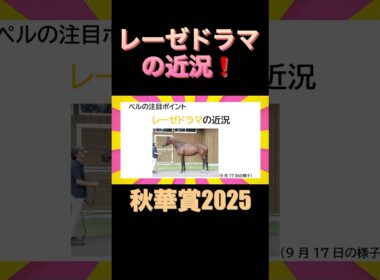 秋華賞大注目馬❗️レーゼドラマの近況❗️#秋華賞2025 #競馬 #レーゼドラマ #過去10年