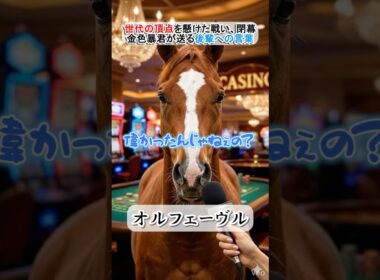 オークス・ダービーを終えた後輩へ、オルフェーヴルが贈るトゲだらけの労い。笑 #オルフェーヴル #競馬 #名馬 #日本ダービー #オークス  #ウマ娘