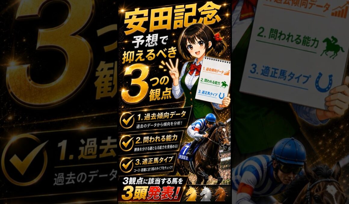 【安田記念2026】東京マイルG1を3観点で解剖→該当する3頭を発表 #安田記念 #AI競馬予想 #shorts